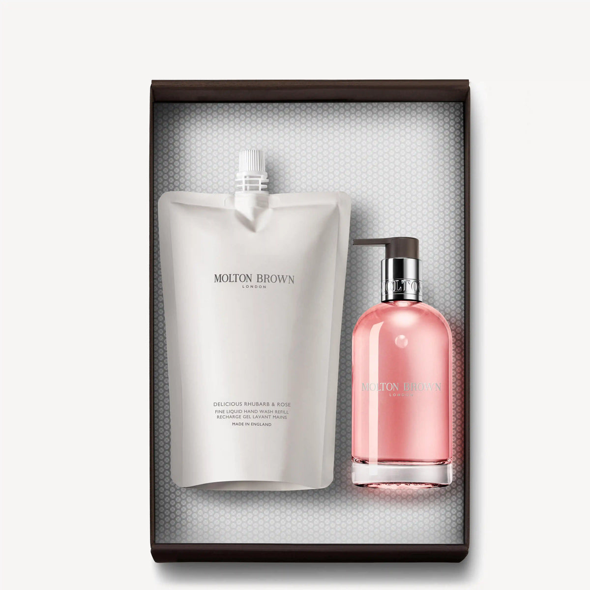 Delicious Rhubarb & Rose Hand Wash Refill Bottle Gift Set