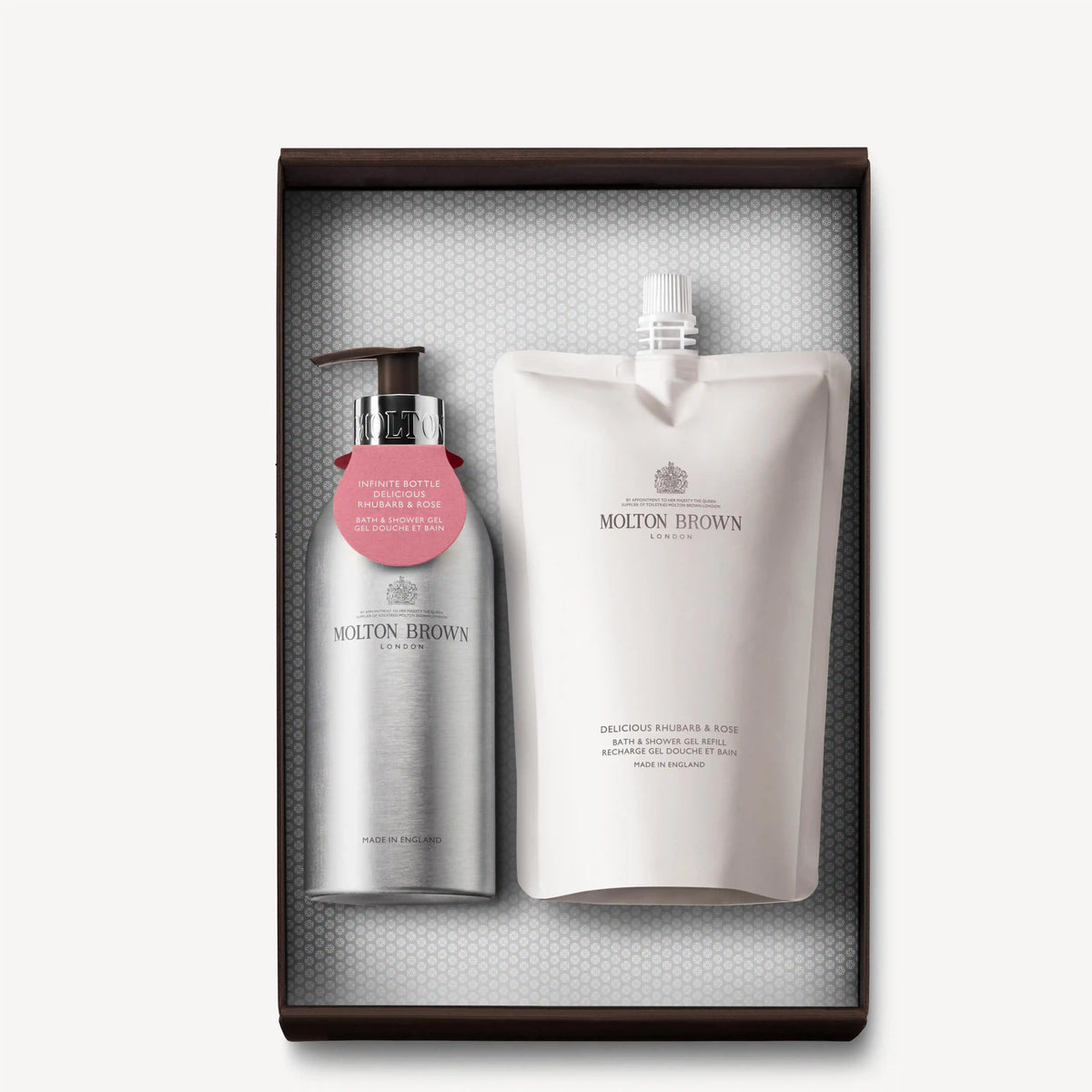 Delicious Rhubarb & Rose Infinite Bottle Body Care Gift Set